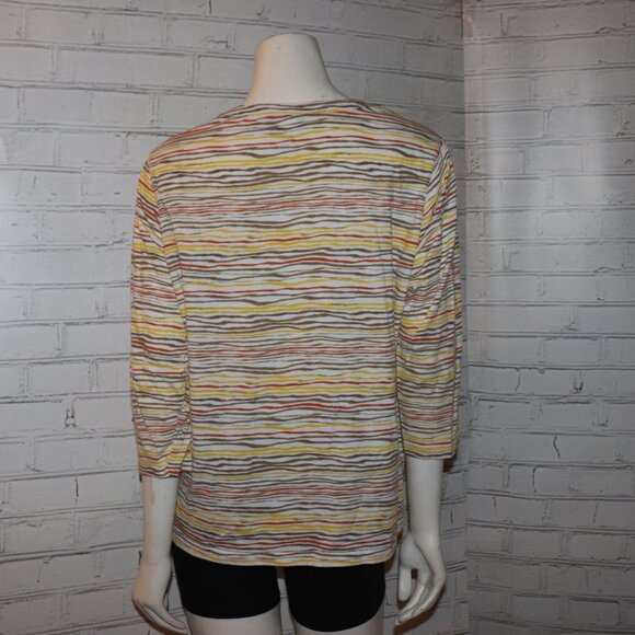 🌼🍊🌞 Cathy Daniels Blouse · Yellow · Orange · White · Size XL - Picture 5 of 5